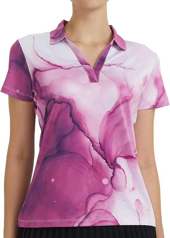 Printed trendy golf shirt