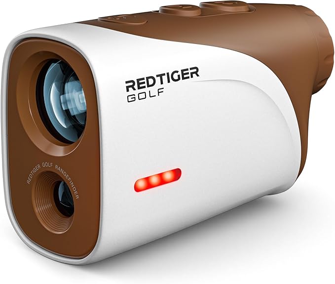REDTIGER Mini Golf Range Finder with 1200 Yards, IP65 Waterproof and Slope Switch, 7X Magnification, Magnetic & Rechargeable Golf Rangefinder, Flag Pole Lock Vibration