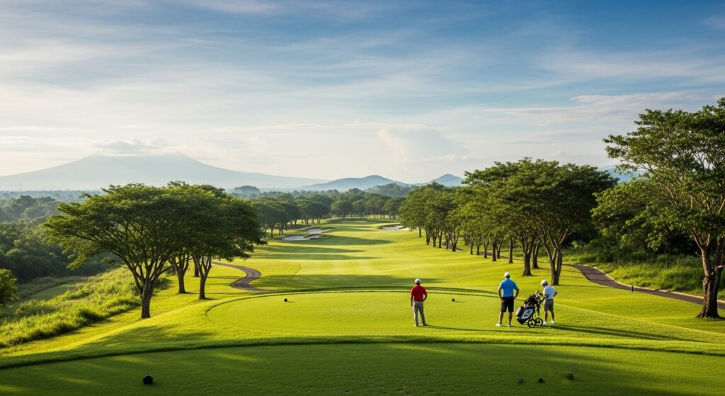Clark Sun Valley Golf Course with Mt Pinatubo